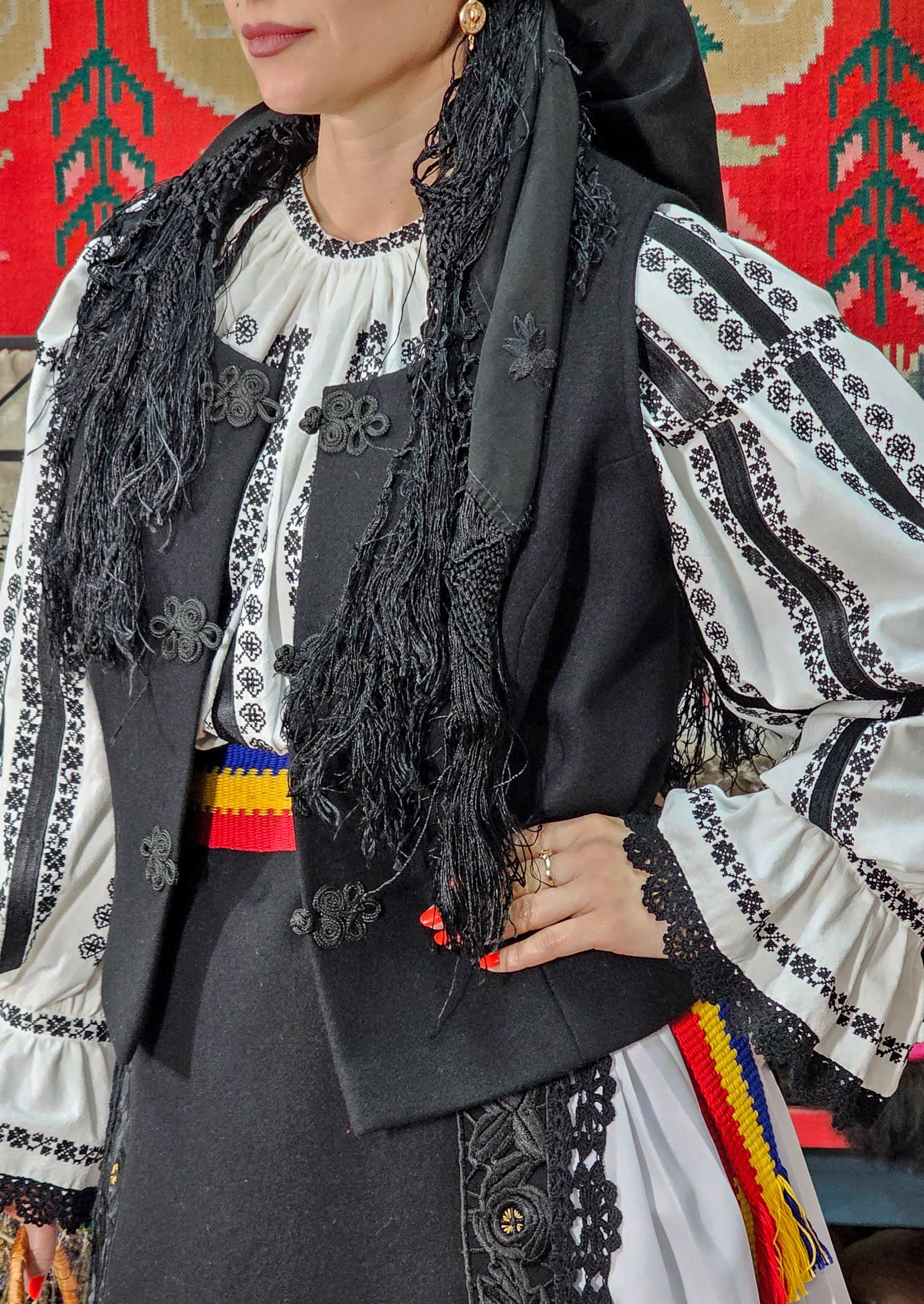 Vestă tradițională din postav natural